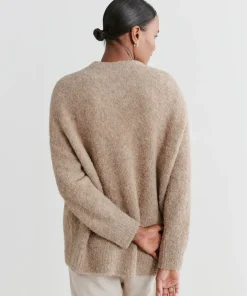 Jenni Kayne Alpaca Boucle Cocoon Crewneck Oatmeal Best
