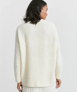 Jenni Kayne Alpaca Boucle Cocoon Crewneck Ivory Discount