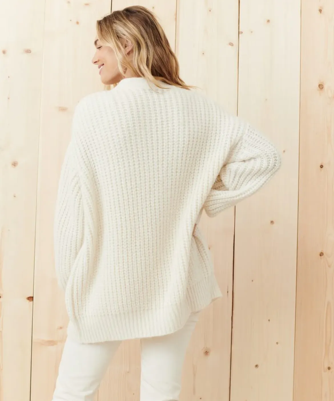 Jenni Kayne Alpaca Cocoon Cardigan Ivory Sale
