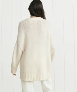 Jenni Kayne Alpaca Cocoon Crewneck Ivory Fashion