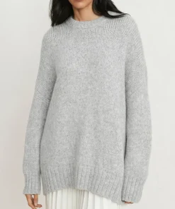 Jenni Kayne Alpaca Cocoon Crewneck Grey Sale