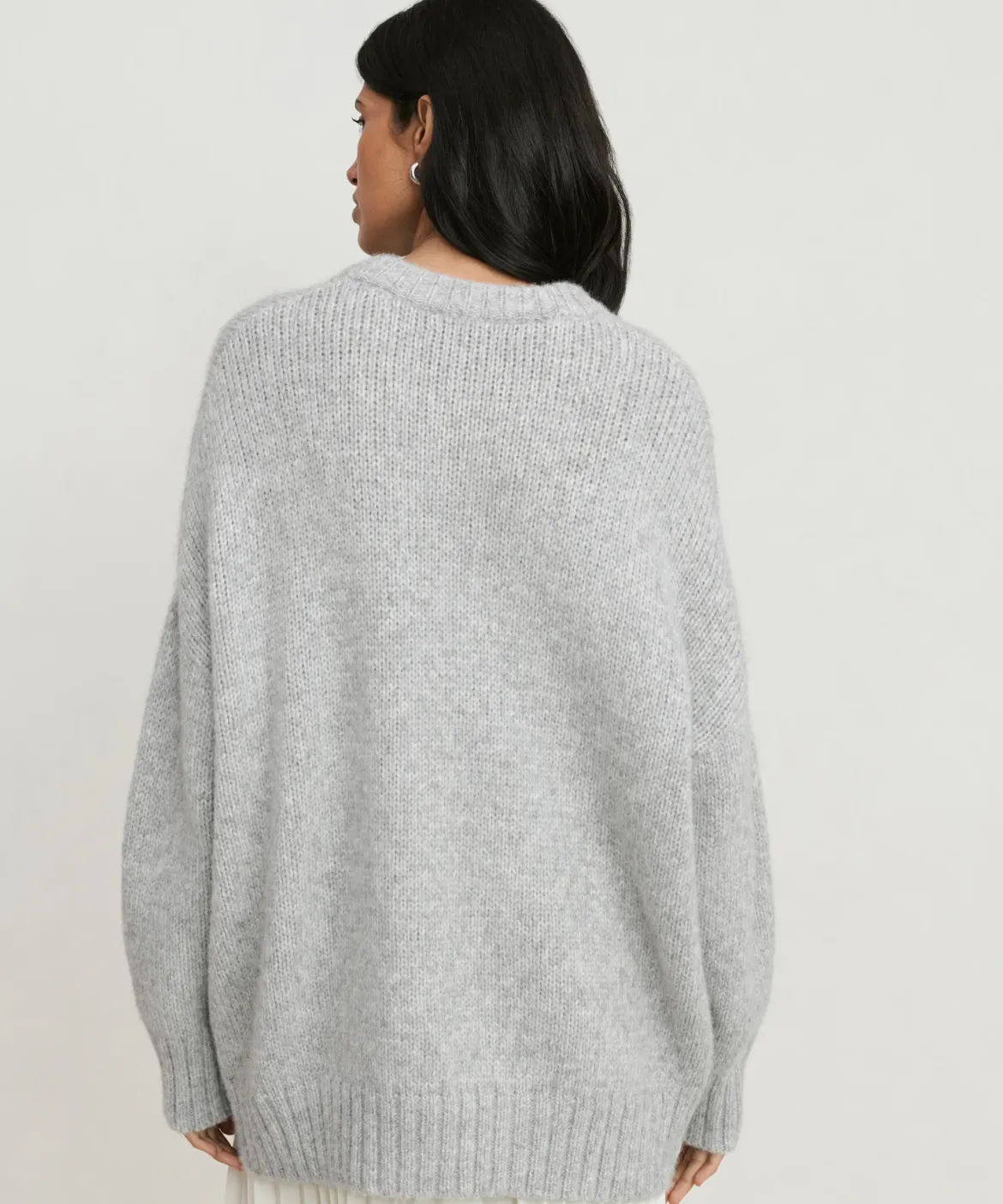 Jenni Kayne Alpaca Cocoon Crewneck Grey Sale