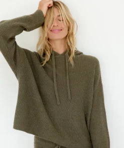 Jenni Kayne Alpaca Fisherman Hoodie Olive Best