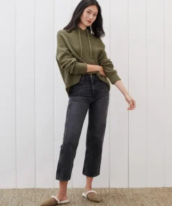 Jenni Kayne Alpaca Fisherman Hoodie Olive Best