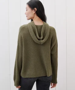 Jenni Kayne Alpaca Fisherman Hoodie Olive Best