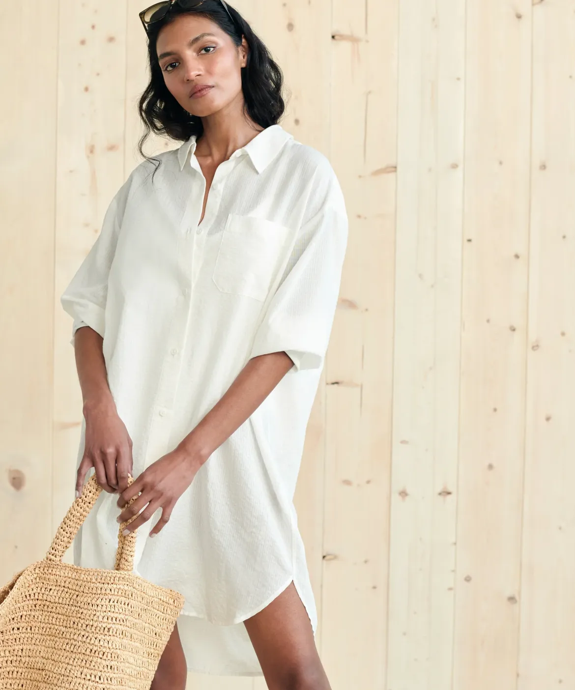 Jenni Kayne Beach Shirt Ivory Best