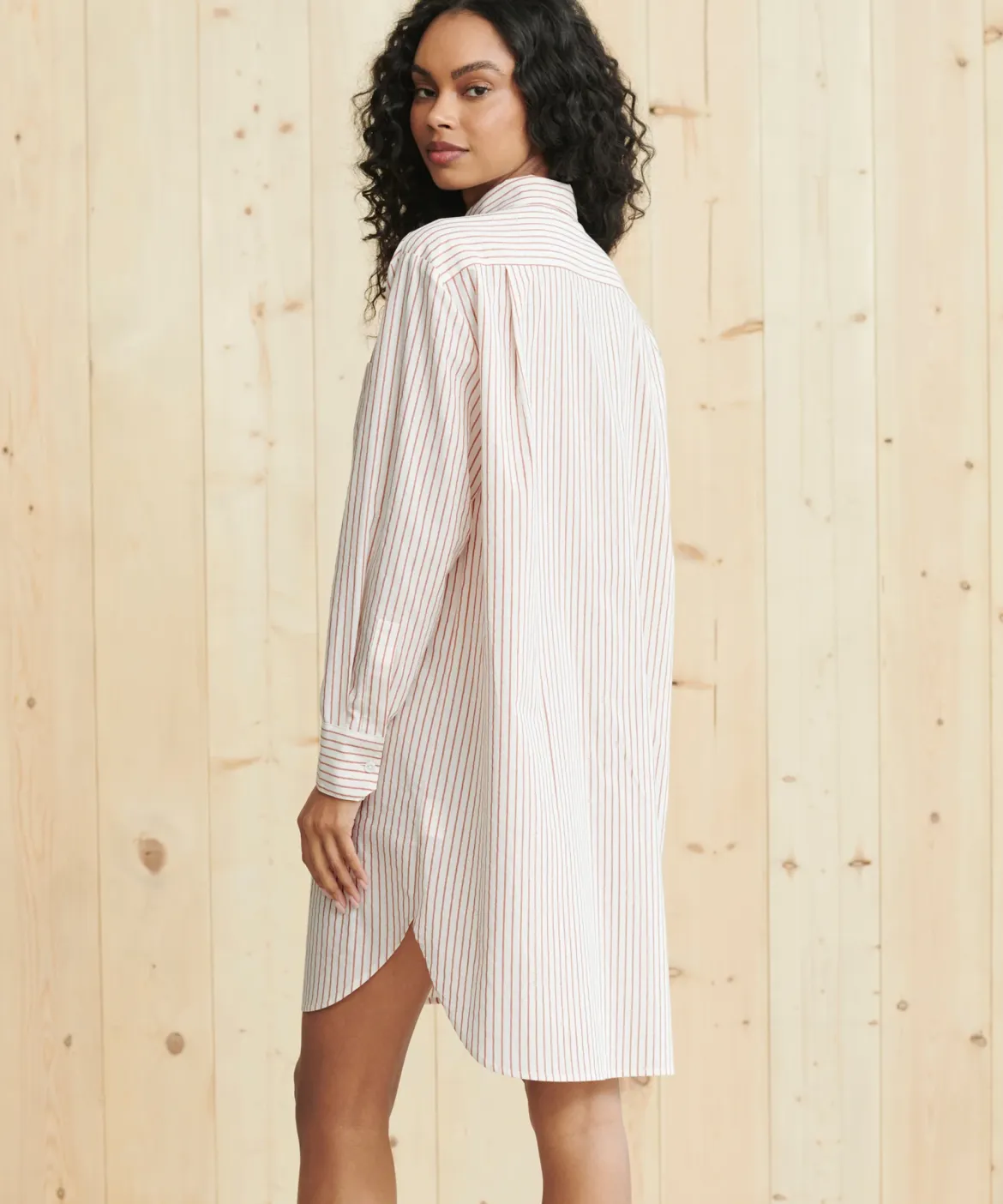 Jenni Kayne Beach Shirt Rust Stripe Fashion