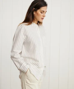 Jenni Kayne Boyfriend Shirt Walnut Stripe Online