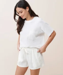 Jenni Kayne Breeze Shorts Ivory Clearance