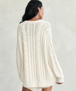 Jenni Kayne Cable Cardigan Ivory Online