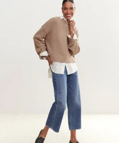 Jenni Kayne Cameron Crewneck Oatmeal Outlet