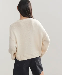 Jenni Kayne Cameron Crewneck Cream Fashion