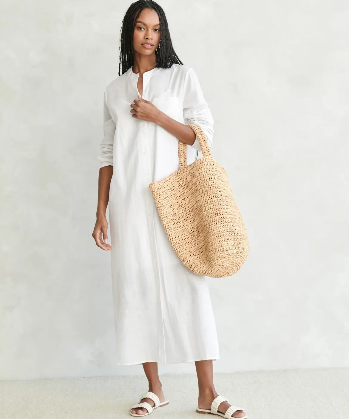 Jenni Kayne Capri Caftan Dress Ivory Online