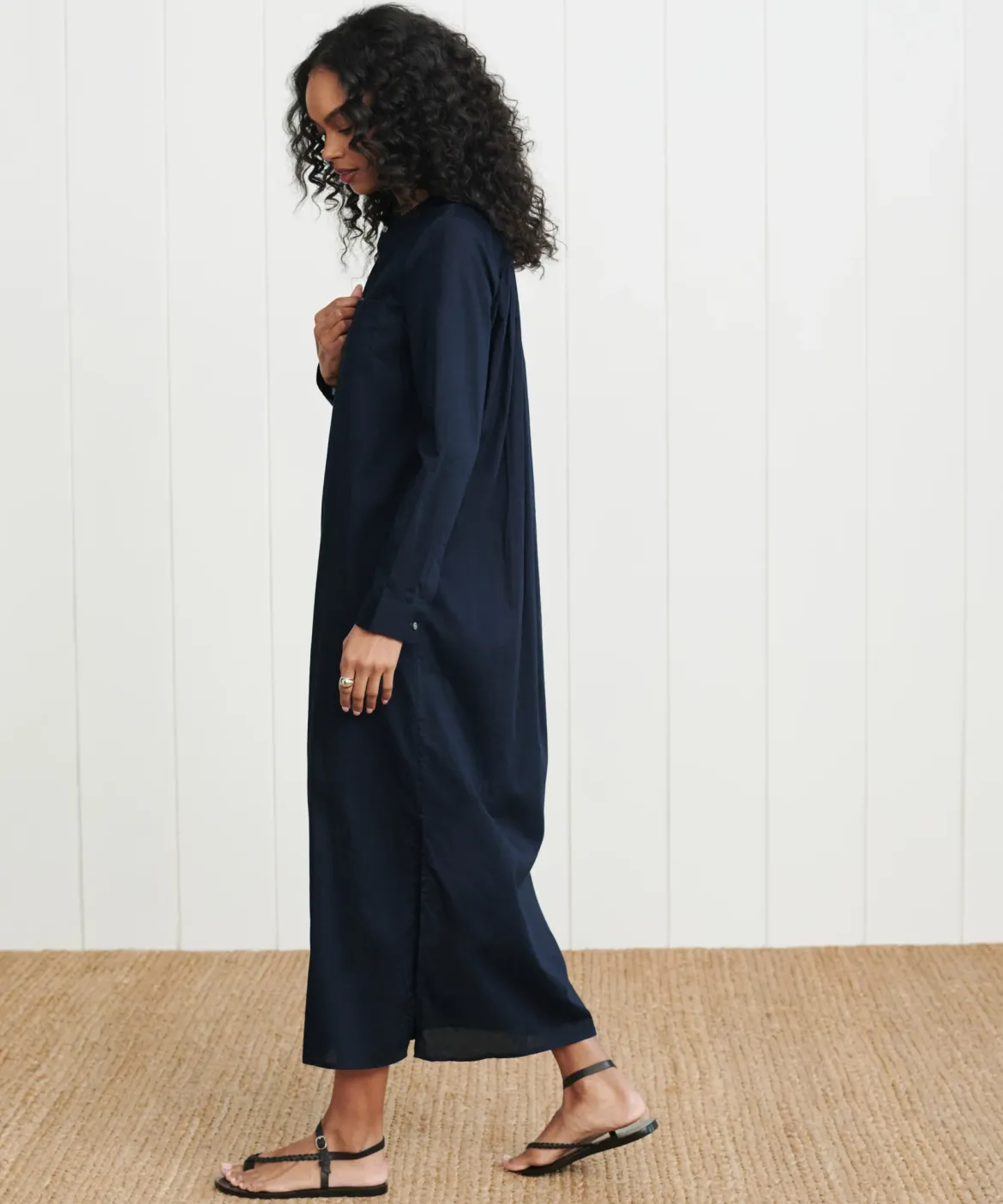 Jenni Kayne Capri Caftan Dress Navy Fashion