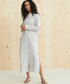 Jenni Kayne Capri Caftan Dress Navy Stripe Hot