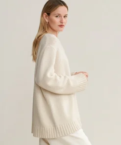 Jenni Kayne Cashmere Amelia Crewneck Ivory Hot