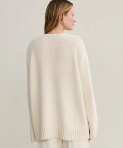 Jenni Kayne Cashmere Amelia Crewneck Ivory Hot