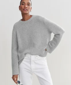 Jenni Kayne Cashmere Amelia Crewneck Grey Best
