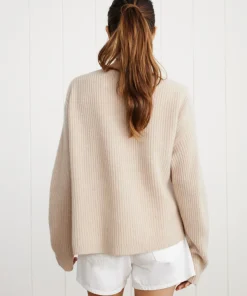 Jenni Kayne Cashmere Boatneck Sweater Oatmeal Discount