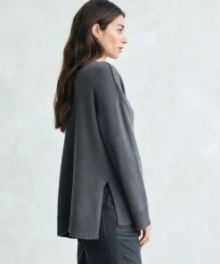Jenni Kayne Cashmere Boyfriend Sweater Storm Clearance