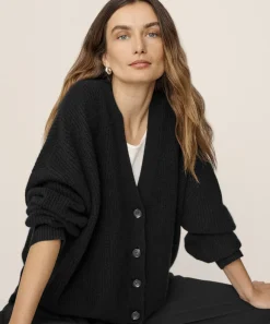 Jenni Kayne Cashmere Cocoon Cardigan Black New