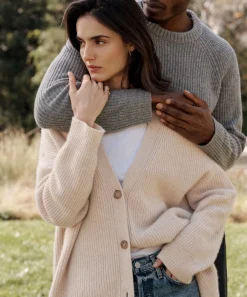 Jenni Kayne Cashmere Cocoon Cardigan Oatmeal Online