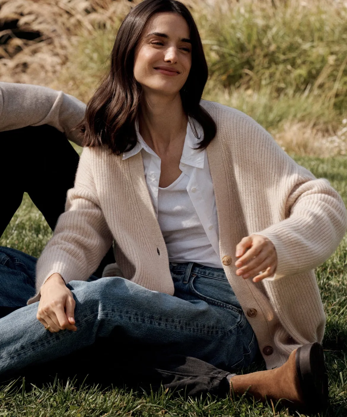 Jenni Kayne Cashmere Cocoon Cardigan Oatmeal Online