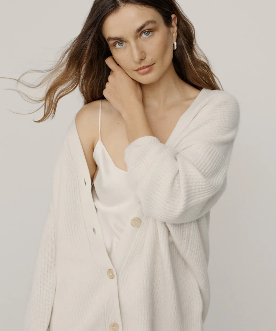 Jenni Kayne Cashmere Cocoon Cardigan Ivory Online