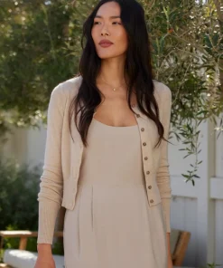 Jenni Kayne Cashmere Finley Cardigan Oatmeal Discount