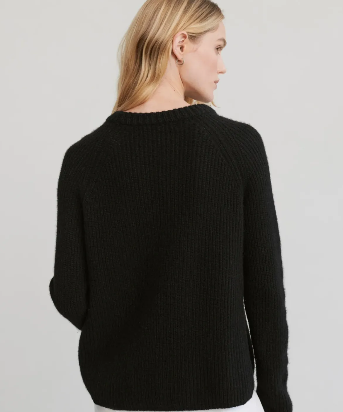 Jenni Kayne Cashmere Fisherman Sweater Black Sale