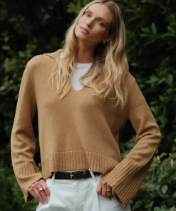 Jenni Kayne Cashmere Frances Polo Camel Sale