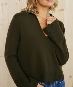 Jenni Kayne Cashmere Frances Polo Dark Olive Sale