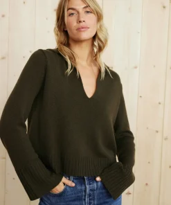 Jenni Kayne Cashmere Frances Polo Dark Olive Sale