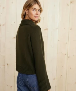 Jenni Kayne Cashmere Frances Polo Dark Olive Sale