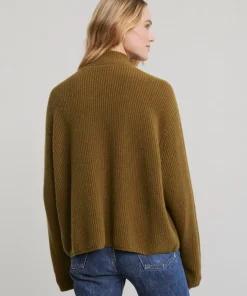 Jenni Kayne Cashmere Half Zip Amber Hot