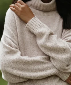 Jenni Kayne Cashmere Porter Turtleneck Oat Marl Fashion