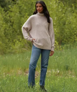 Jenni Kayne Cashmere Porter Turtleneck Oat Marl Fashion