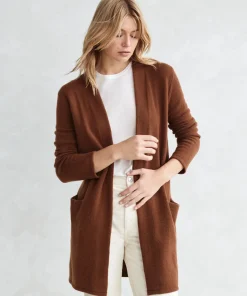 Jenni Kayne Cashmere Sweater Coat Cinnamon Outlet