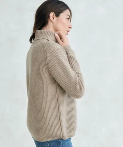 Jenni Kayne Cashmere Turtleneck Undyed Stone Outlet