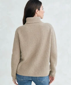 Jenni Kayne Cashmere Turtleneck Undyed Stone Outlet