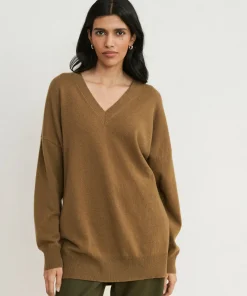 Jenni Kayne Charlie V-Neck Sweater Amber Hot