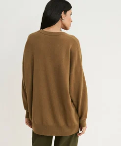 Jenni Kayne Charlie V-Neck Sweater Amber Hot