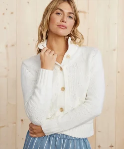 Jenni Kayne Chase Mockneck Cardigan Bone Clearance