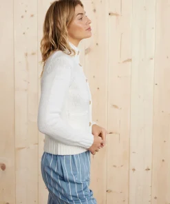 Jenni Kayne Chase Mockneck Cardigan Bone Clearance