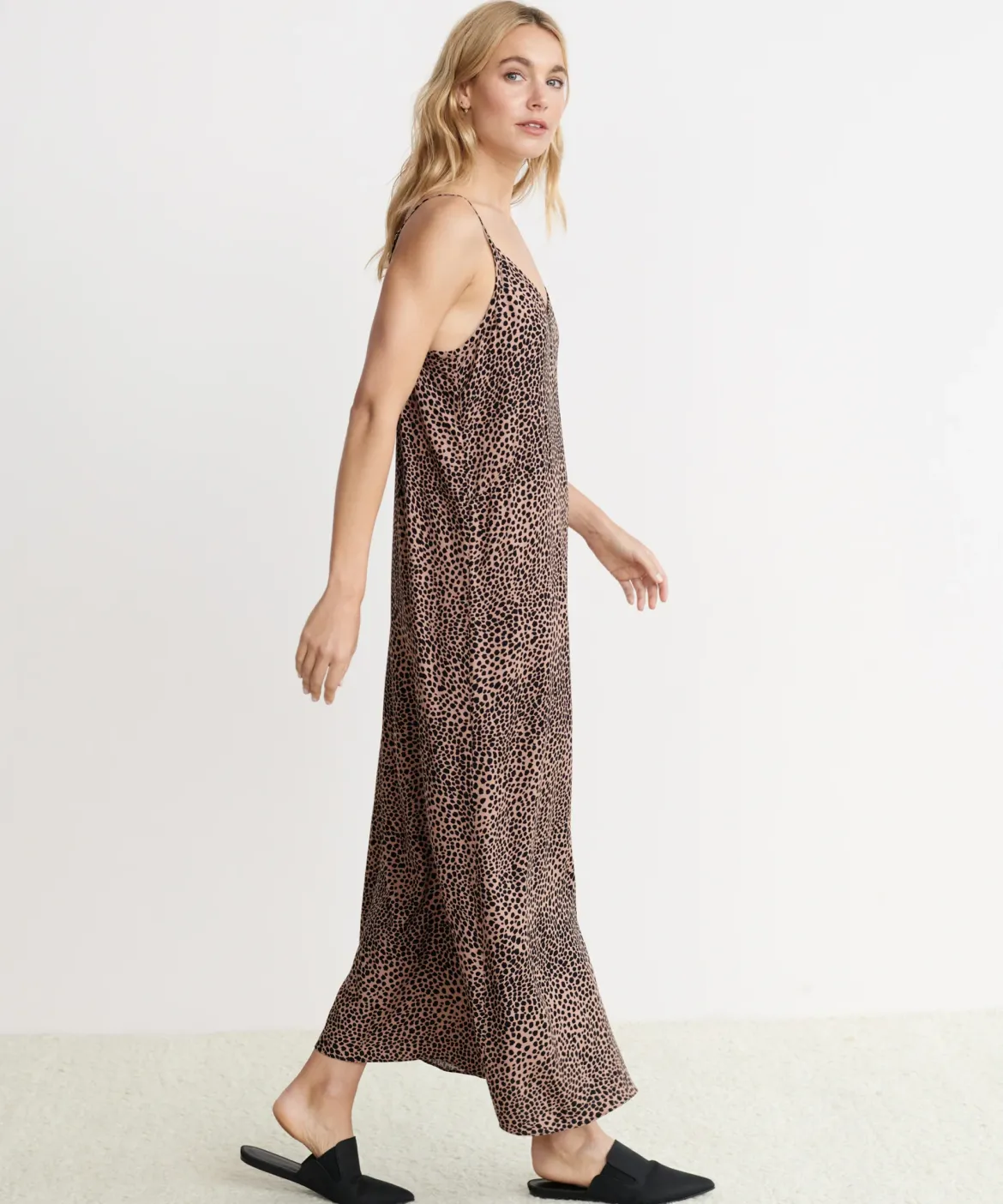 Jenni Kayne Cheetah Slip Dress Clay Cheetah Fashion