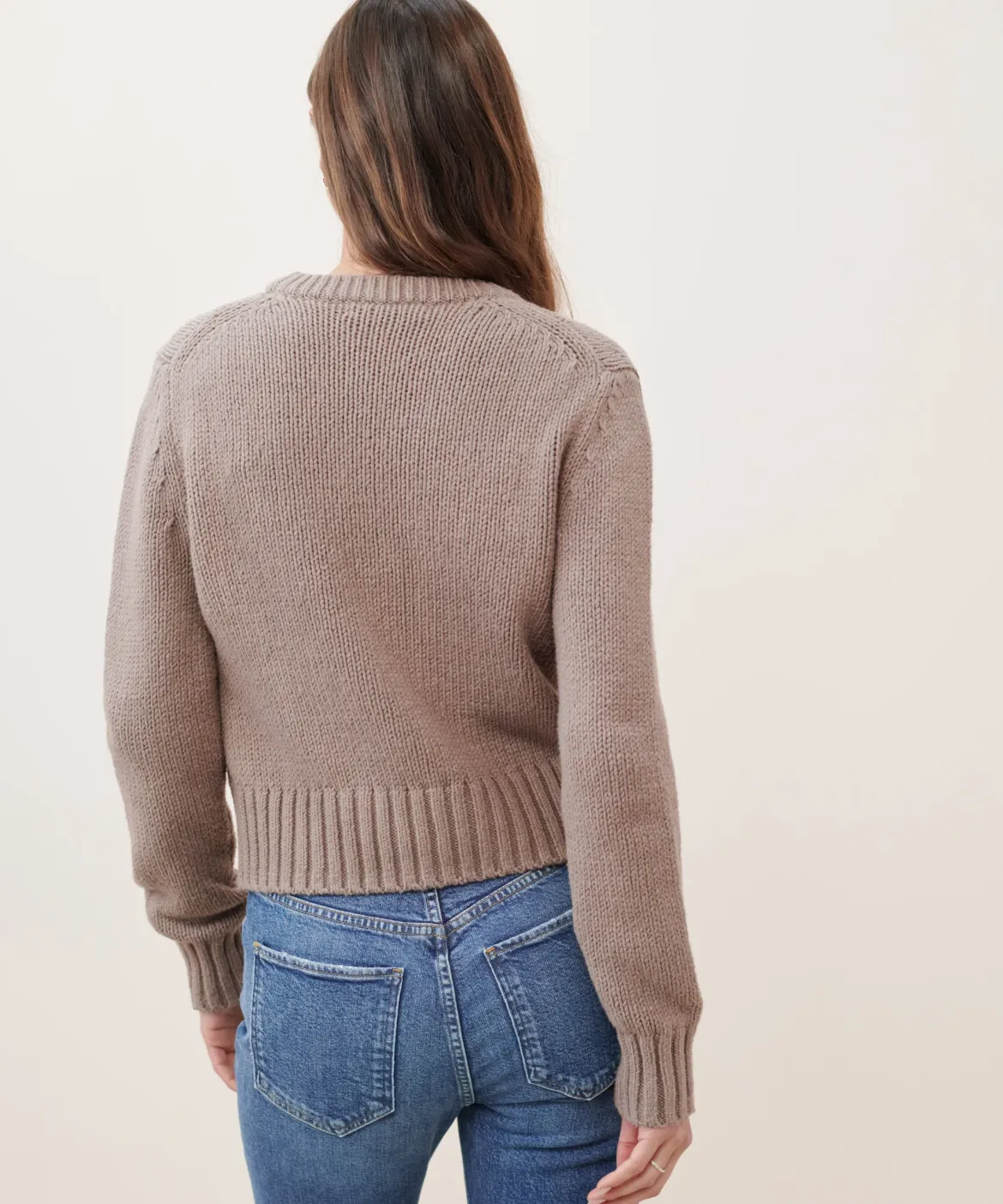 Jenni Kayne Classic Crewneck Taupe Outlet