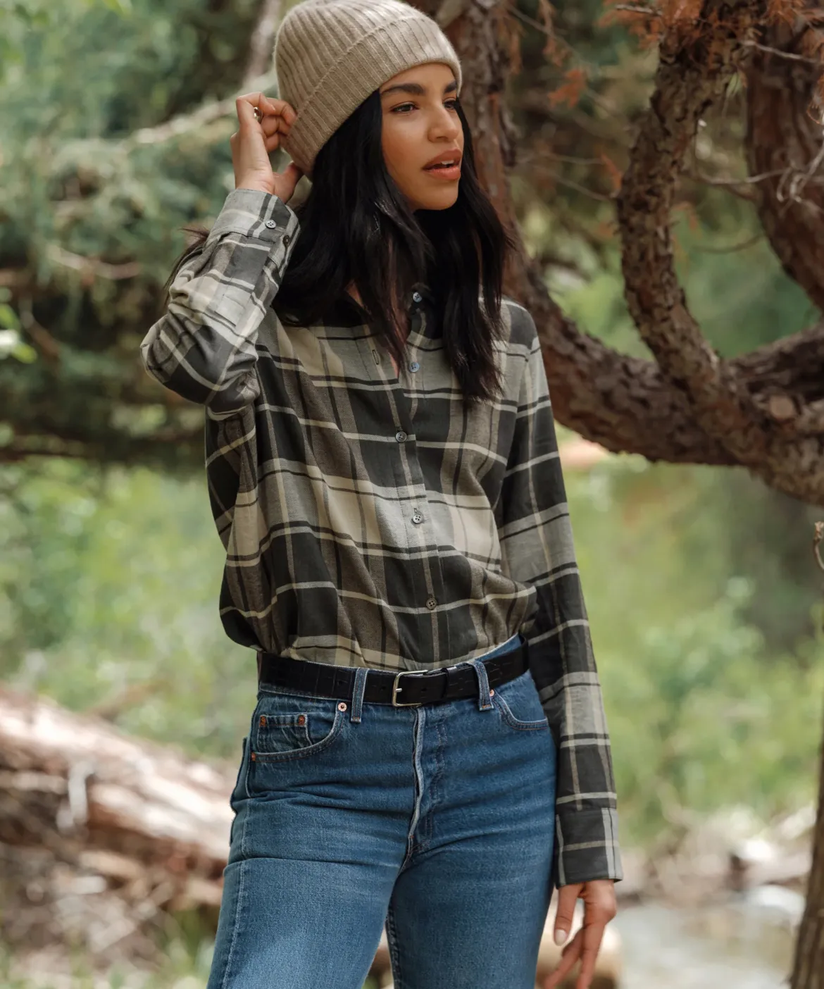 Jenni Kayne Classic Flannel Hunter Plaid New