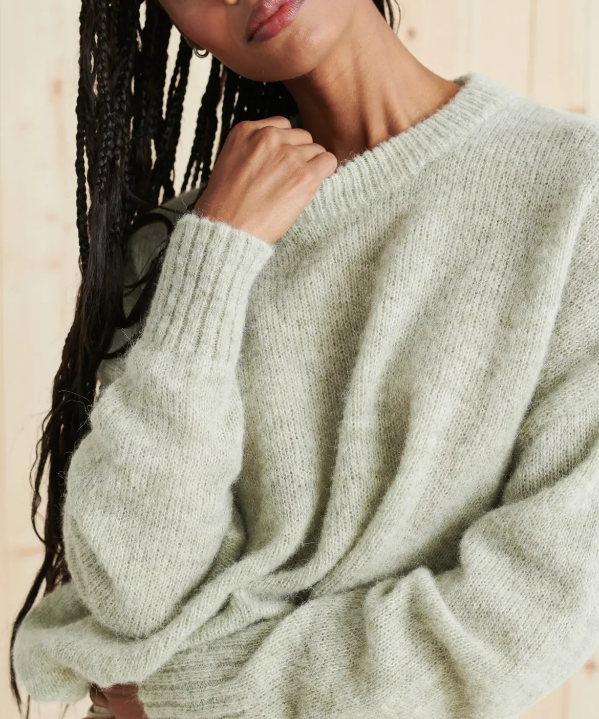 Jenni Kayne Cocoon Crewneck Thyme Hot