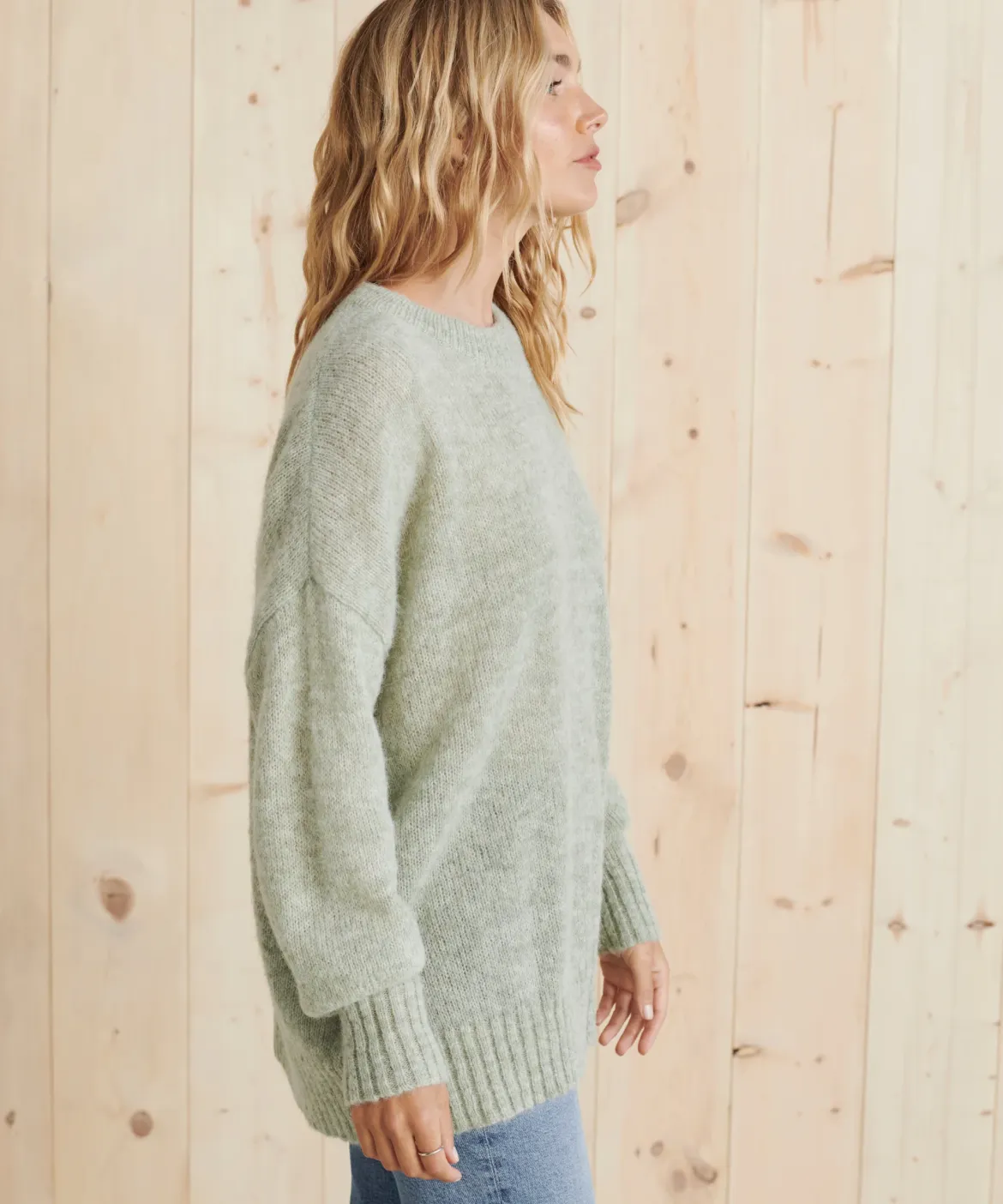 Jenni Kayne Cocoon Crewneck Thyme Hot