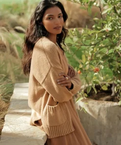 Jenni Kayne Cody Cardigan Camel Discount